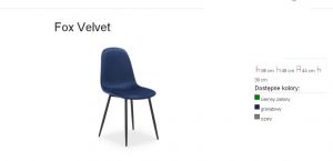 Fox Velvet auduma krēsls ― Krēslu veikals Bruņinieku 98,Rīga, 10.00-18.00, tālr.67205028, 29104805